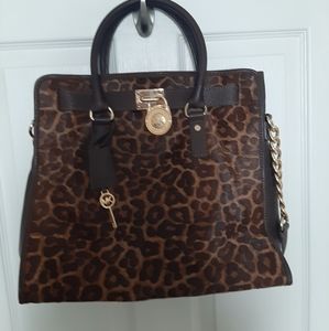 Michael Kors Leopard Hamilton bag